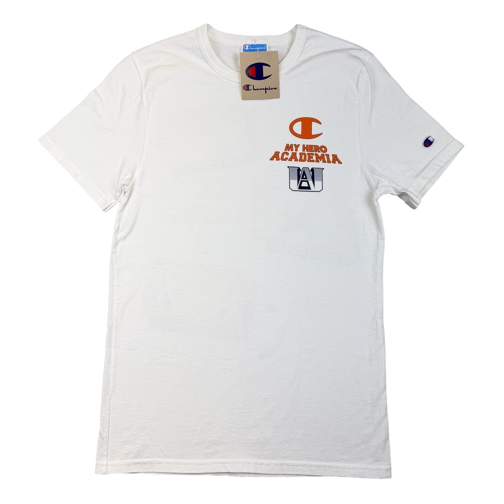My Hero Academia Champion Shirt Mens Small‎ White Bakugo Anime Graphic Tee